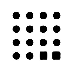 braille r glyph  flat vector icon