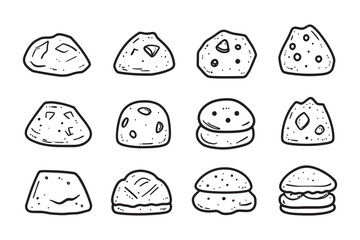 Scones ultra minimalist 2D line art