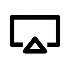 airplay glyph flat vector icon