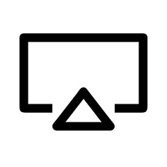 airplay glyph flat vector icon