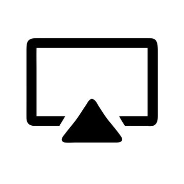 airplay glyph flat vector icon