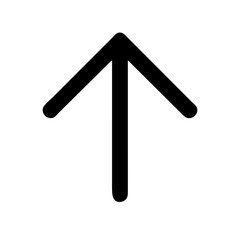arrow alt up glyph  flat vector icon