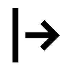 arrow right to bracket glyph  flat vector icon