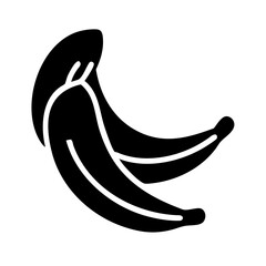 banana glyph  flat vector icon