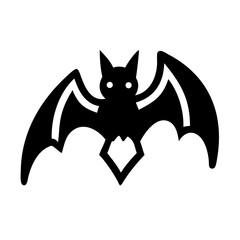 bat glyph  flat vector icon