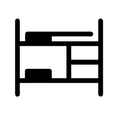 bed bunk glyph flat vector icon