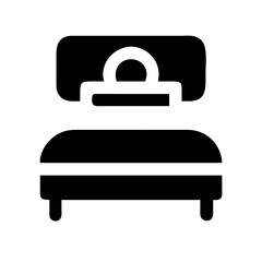bed empty glyph flat vector icon