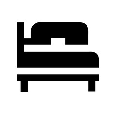 bed empty glyph  flat vector icon