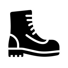 boot glyph flat vector icon
