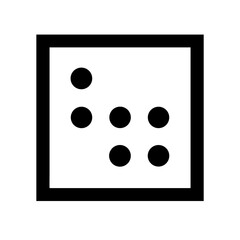 braille l glyph  flat vector icon