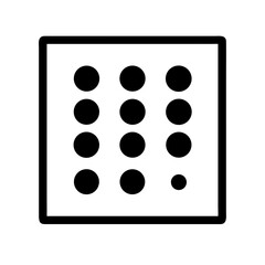 braille n glyph  flat vector icon