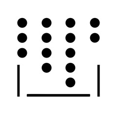 braille u glyph  flat vector icon