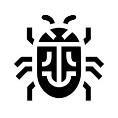 bugs glyph flat vector icon