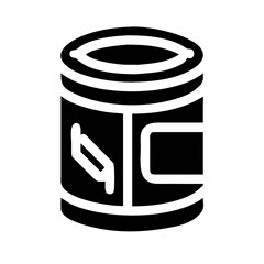 can food glyph  flat vector icon