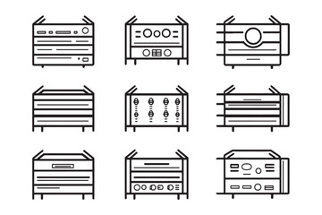 Server Icon Minimalist Line Art Style