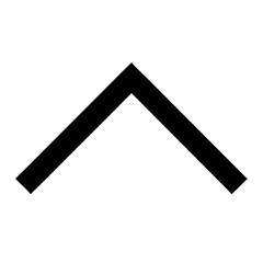 caret up glyph  flat vector icon