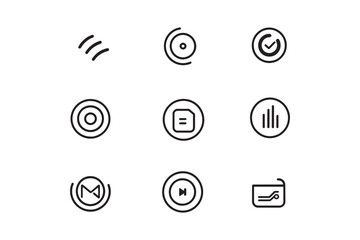 Stylish Settings Icon Minimalist Line Design