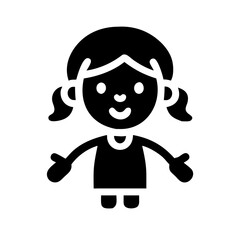 child glyph  flat vector icon