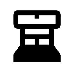 chimney glyph flat vector icon