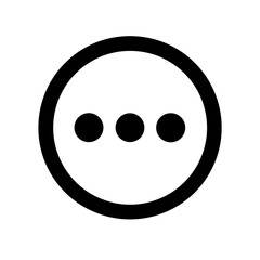 Obraz premium circle ellipsis glyph flat vector icon