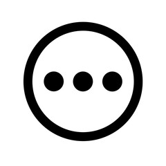 circle ellipsis glyph flat vector icon
