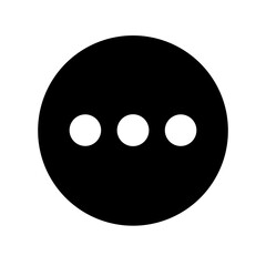 circle ellipsis glyph flat vector icon