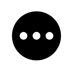 circle ellipsis glyph flat vector icon