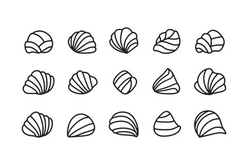Ultra Minimalist Sfogliatella Line Art Icon