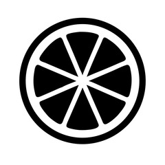 Obraz premium citrus slice glyph flat vector icon