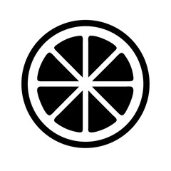 Obraz premium citrus slice glyph flat vector icon