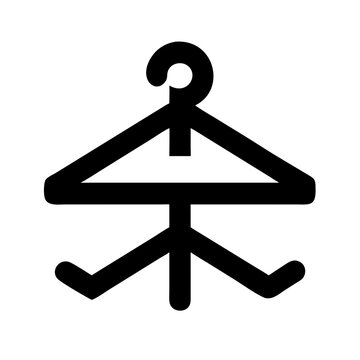 recommend clip art: clothes hanger glyph flat vector icon