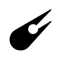 comet glyph  flat vector icon