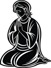 National of prayer silhouette vector designs 15