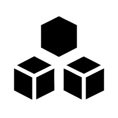 cubes glyph flat vector icon