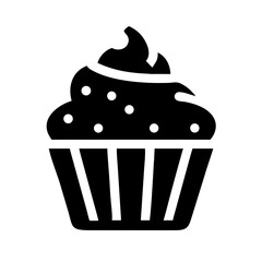 cupcake alt glyph  flat vector icon