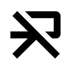 delete right glyph flat vector icon