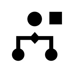 diagram successor glyph flat vector icon