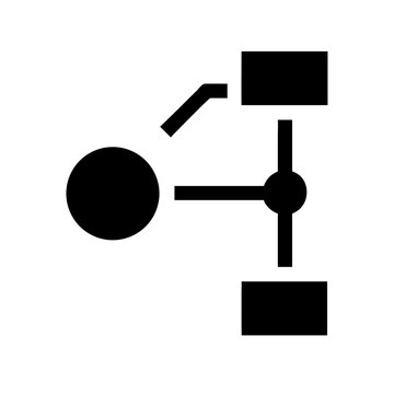 diagram predecessor glyph  flat vector icon