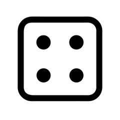 dice d  glyph  flat vector icon
