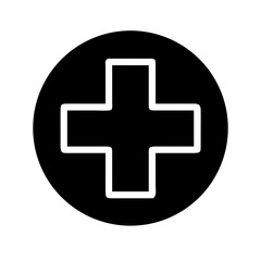 Fototapeta premium display medical glyph flat vector icon