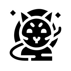 duck glyph  flat vector icon