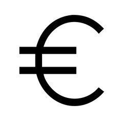 euro glyph  flat vector icon