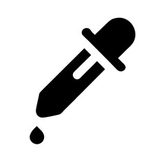 eye dropper half glyph flat vector icon