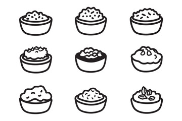 Minimalist Shepherds Pie 2D Line Design