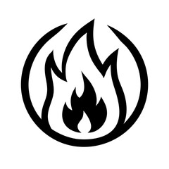 fire flame simple glyph flat vector icon