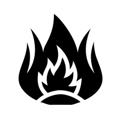 fire flame simple glyph flat vector icon