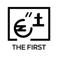 first glyph flat vector icon