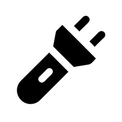 flashlight glyph  flat vector icon