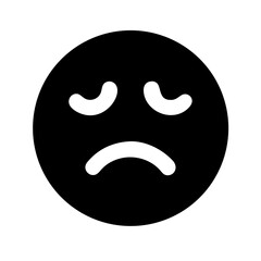 Fototapeta premium frown glyph flat vector icon