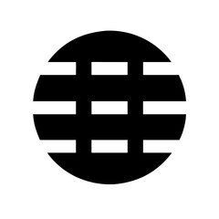 Obraz premium grate glyph flat vector icon